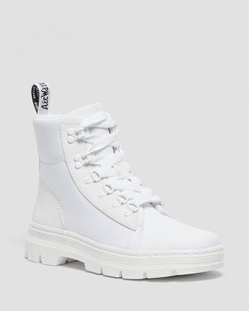 Women's Dr Martens Combs Poly Ankle Boots White | AU 49HAP